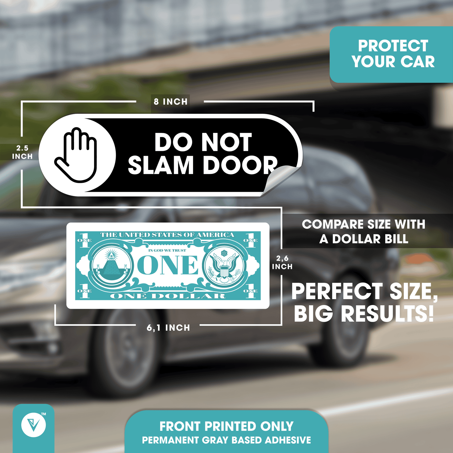 Do Not Slam Door Stickers for Car