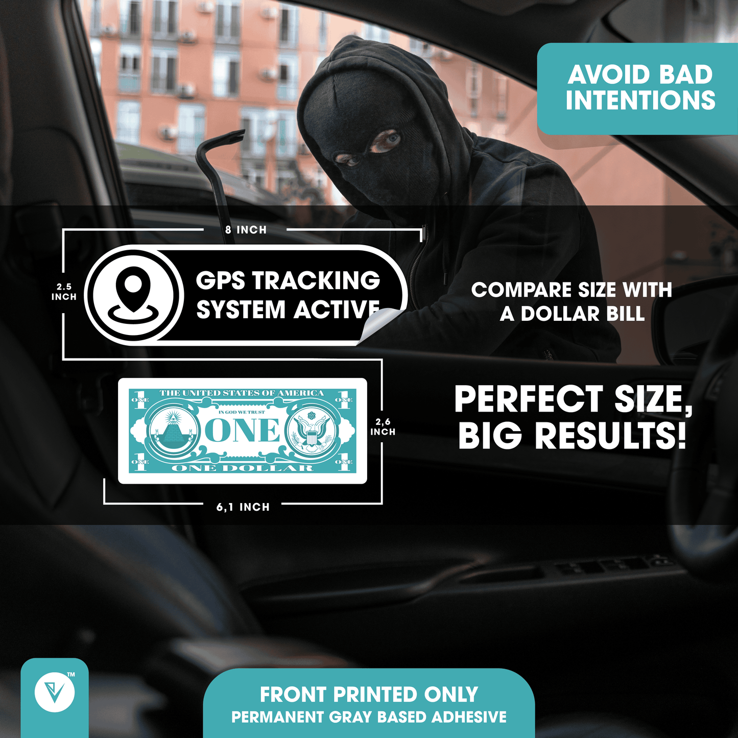 GPS Tracking System Active Sticker sign.