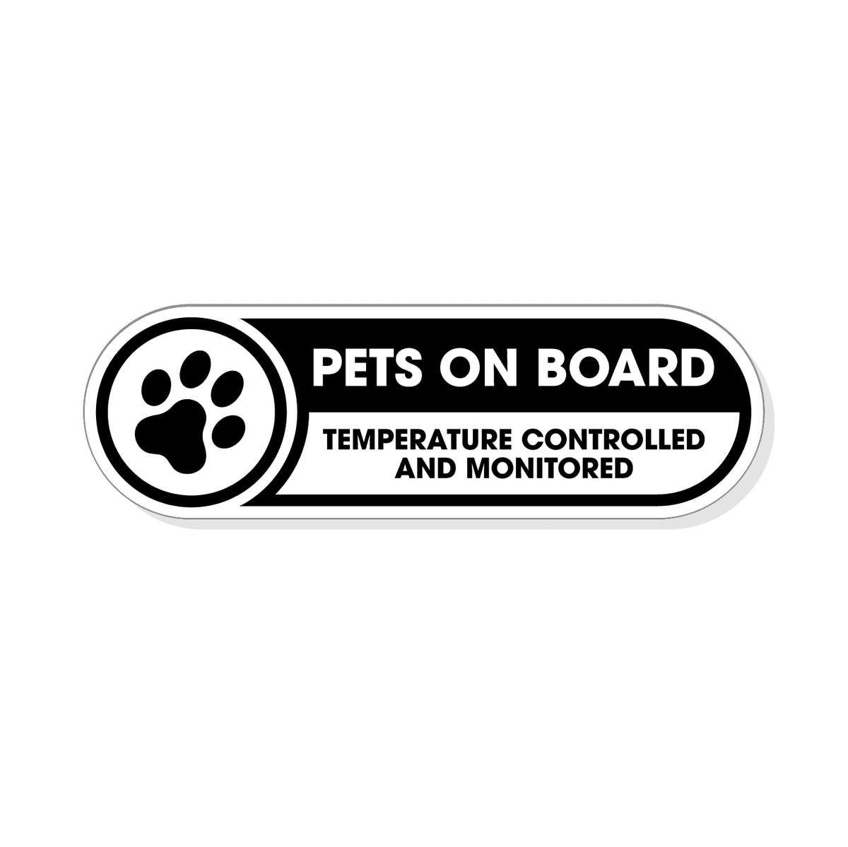 Pets On Board Small Sticker