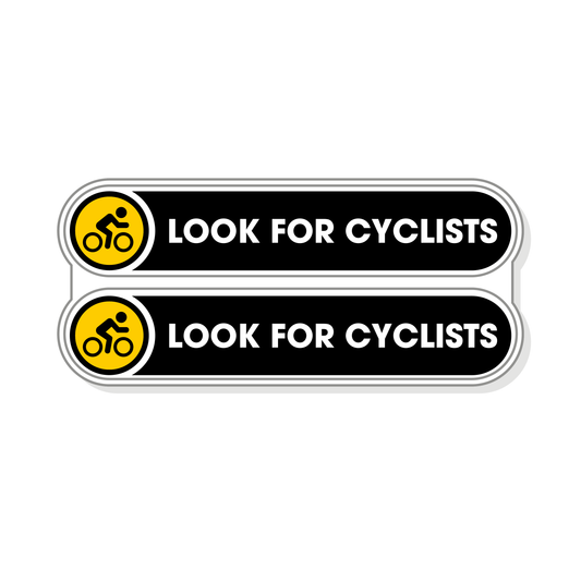 Look for Cyclists Small Vinyl Stickers