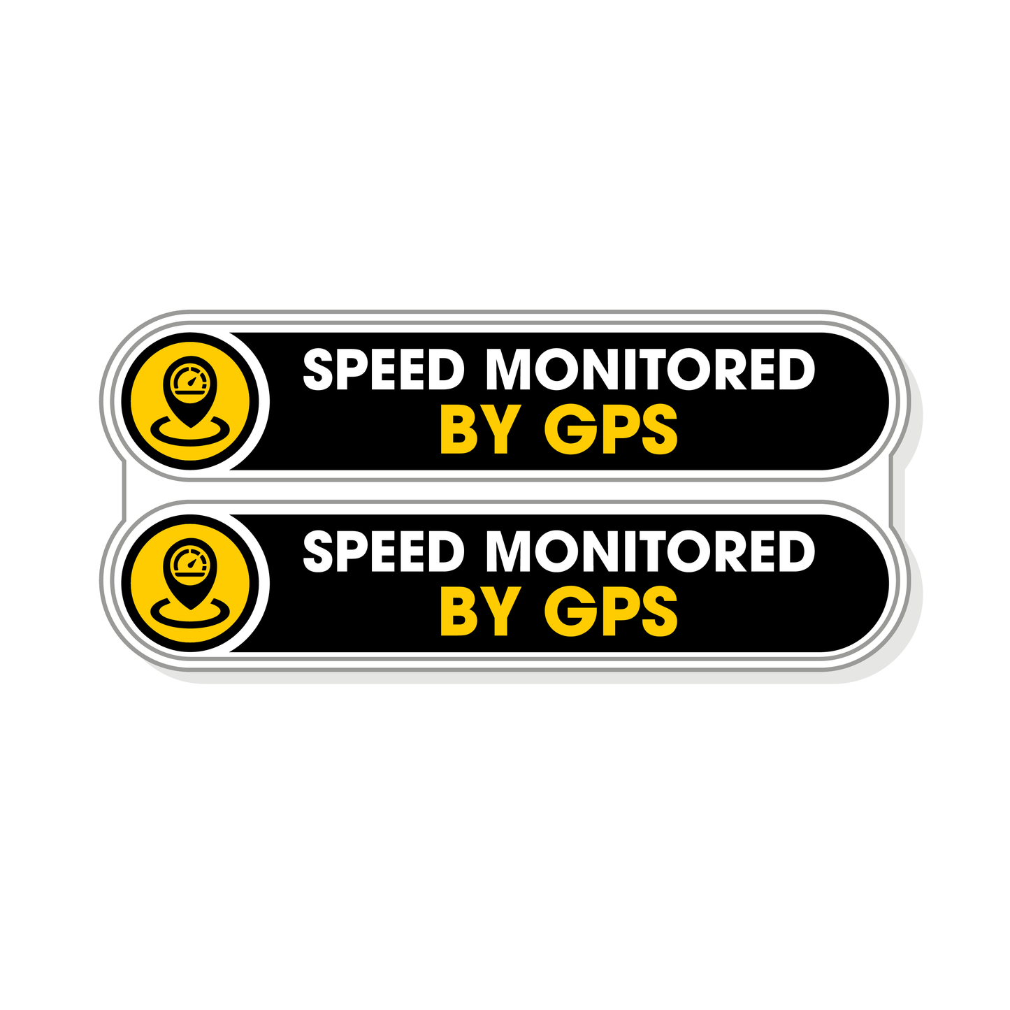 Speed Monitored by GPS stickers sign