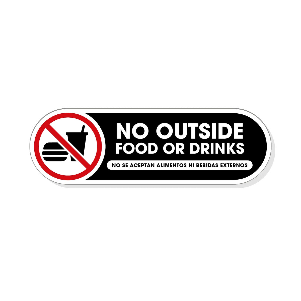 No Outside Food Or Drinks Sticker