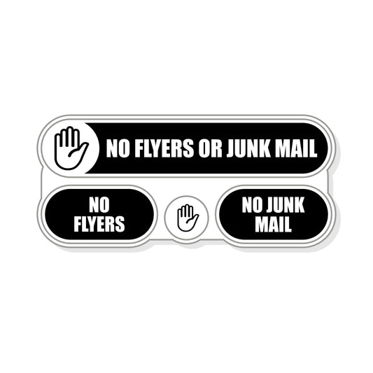 No Flyers or Junk Mail Sticker Sign