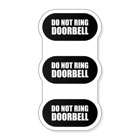 Do Not Ring Doorbell Tiny Stickers