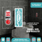 Flush Toilet Paper Only Sticker