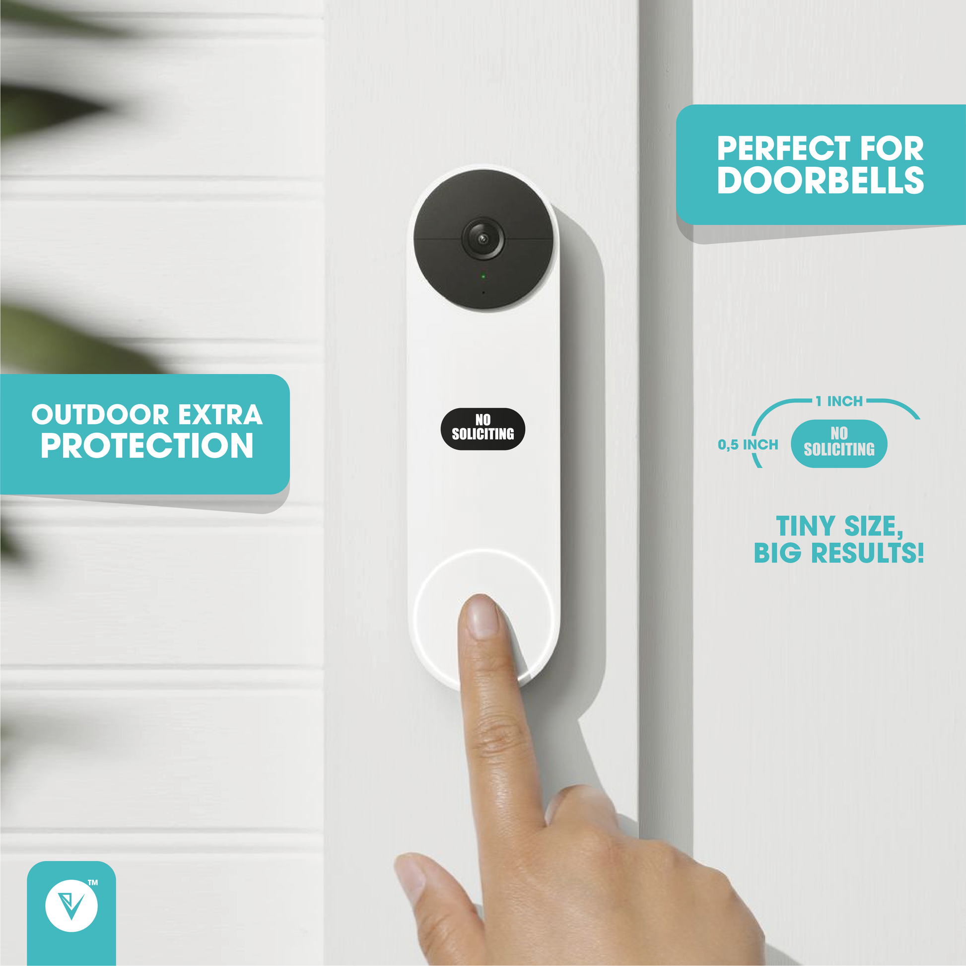 Tiny No Soliciting for Doorbell – Engraven LLC