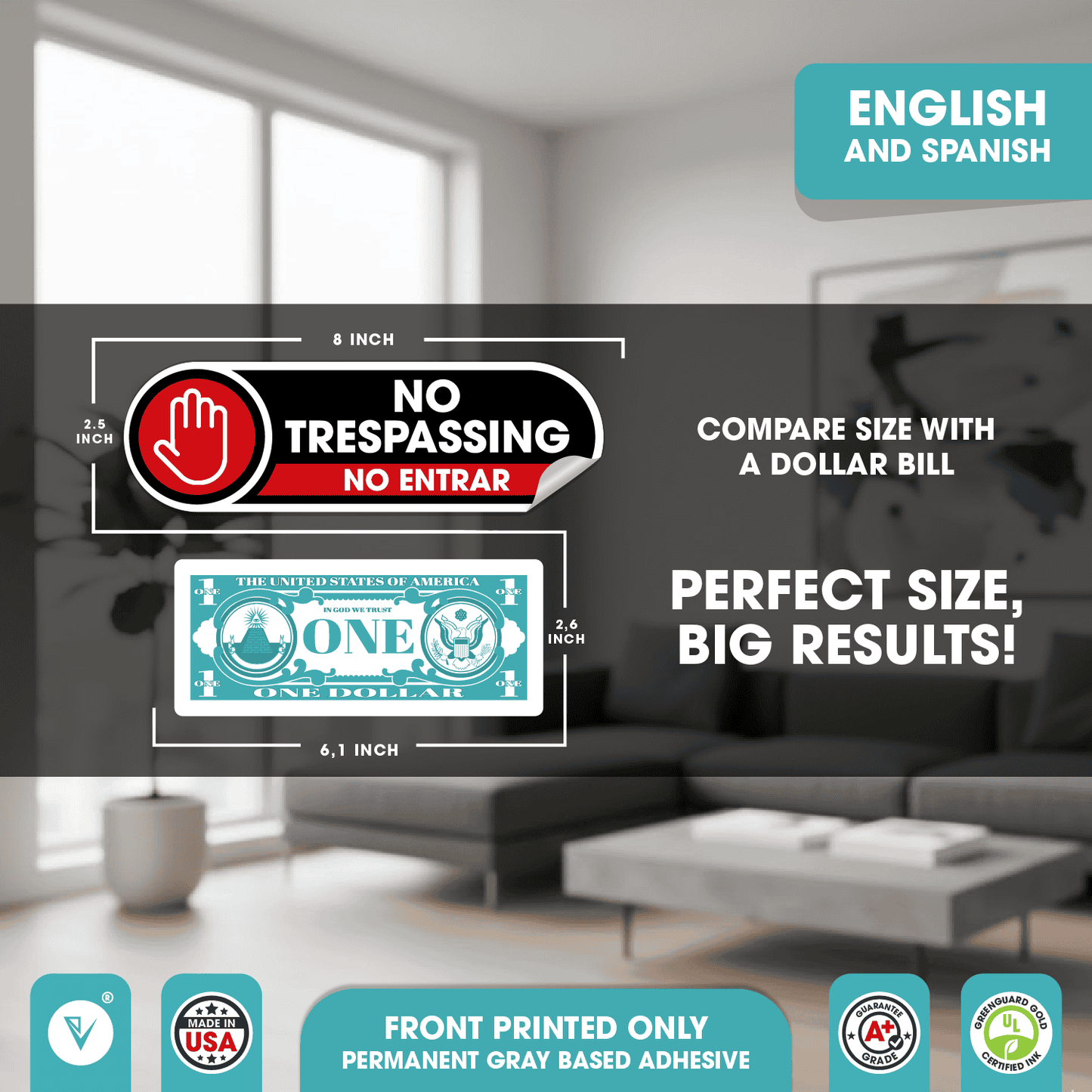 No Trespassing Small Stickers