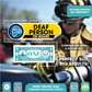 Deaf Person on Board Small Stickers for Car