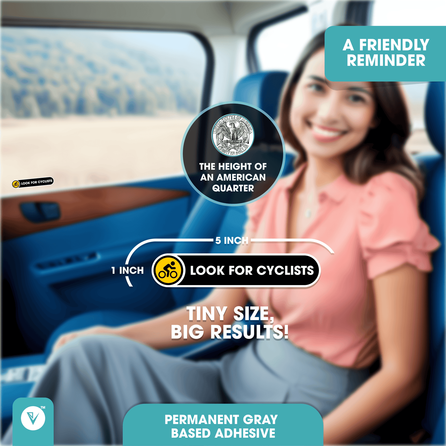 Look for Cyclists Small Vinyl Stickers