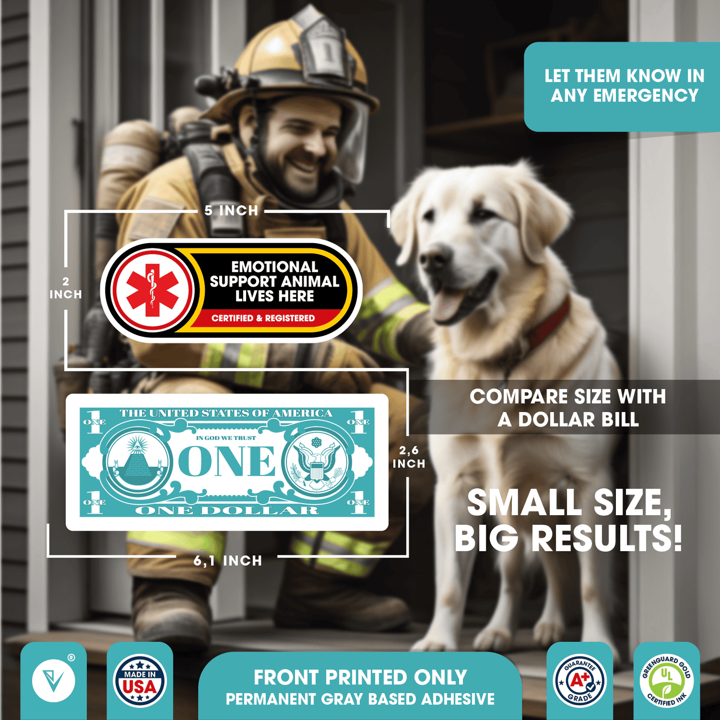 Emotional Support Animal Lives Here - ESA Sticker