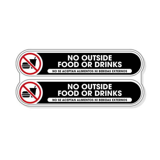 No Outside Food Or Drinks Sticker