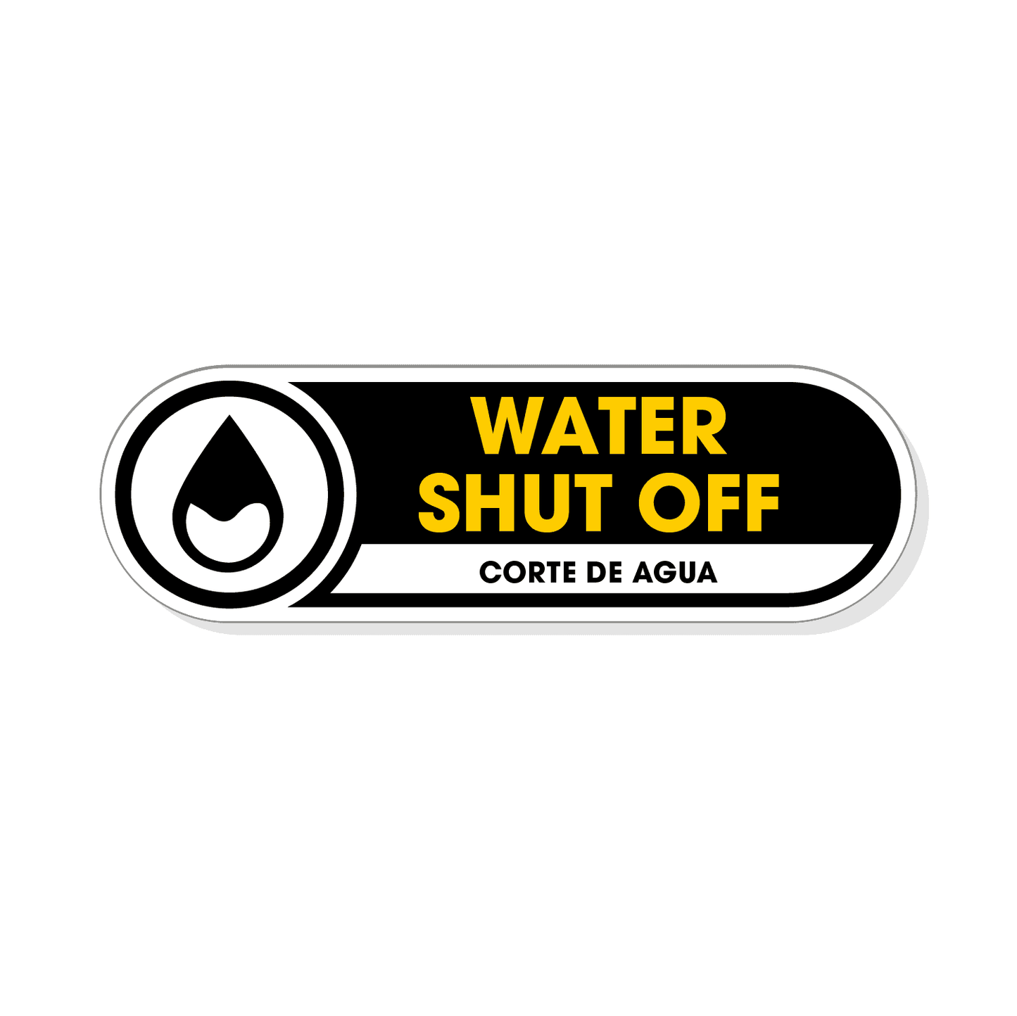 Water Shut Off Small Stickers
