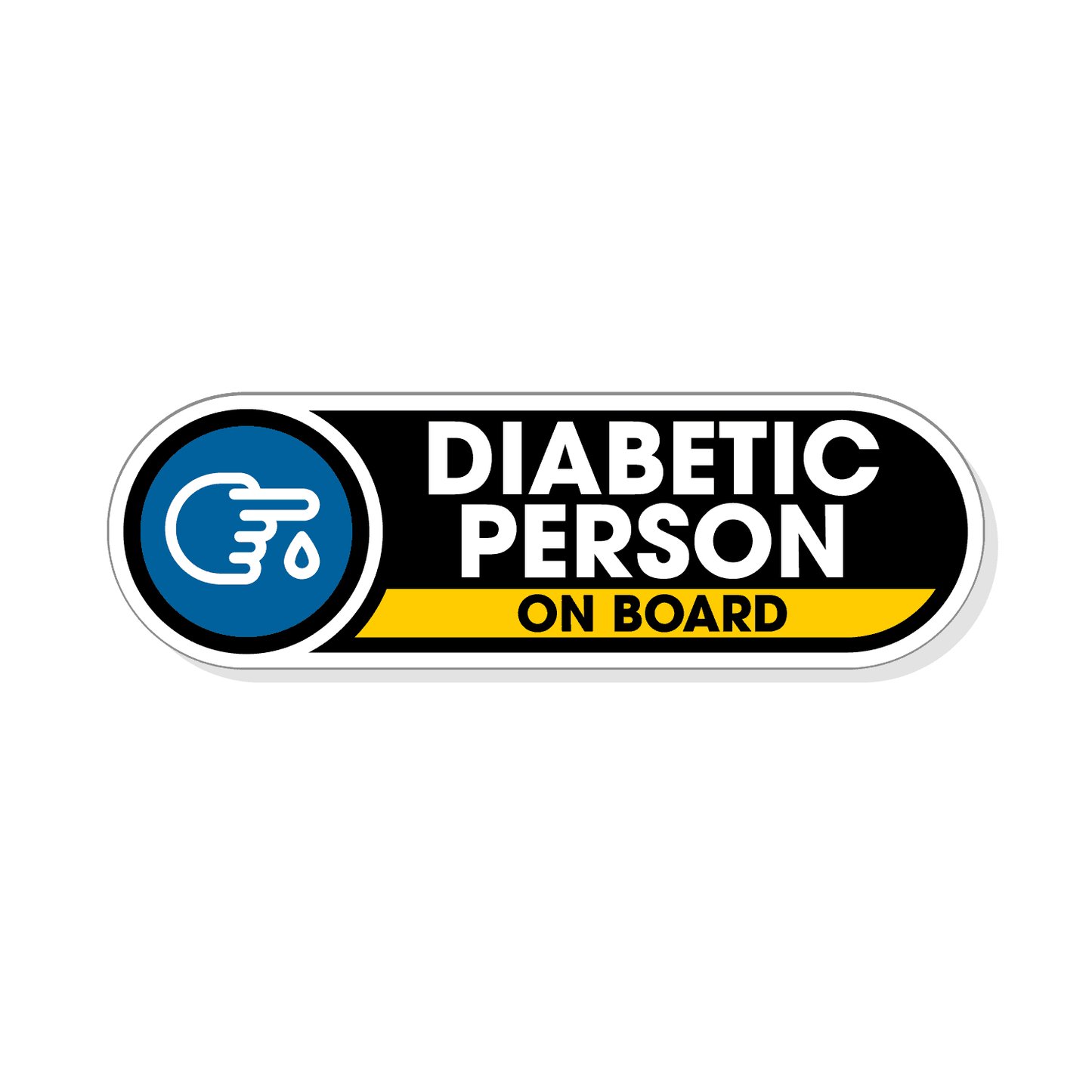 Diabetic Person on Board Small Stickers for Car
