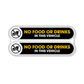 No Food or Drinks in this Vehicle Stickers