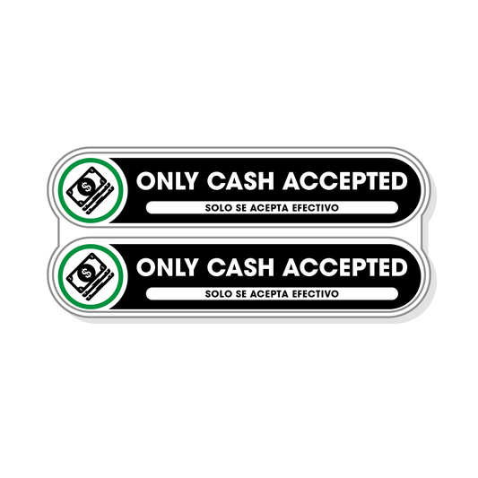 Only Cash Accepted Sticker