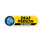 Deaf Person on Board Small Stickers for Car