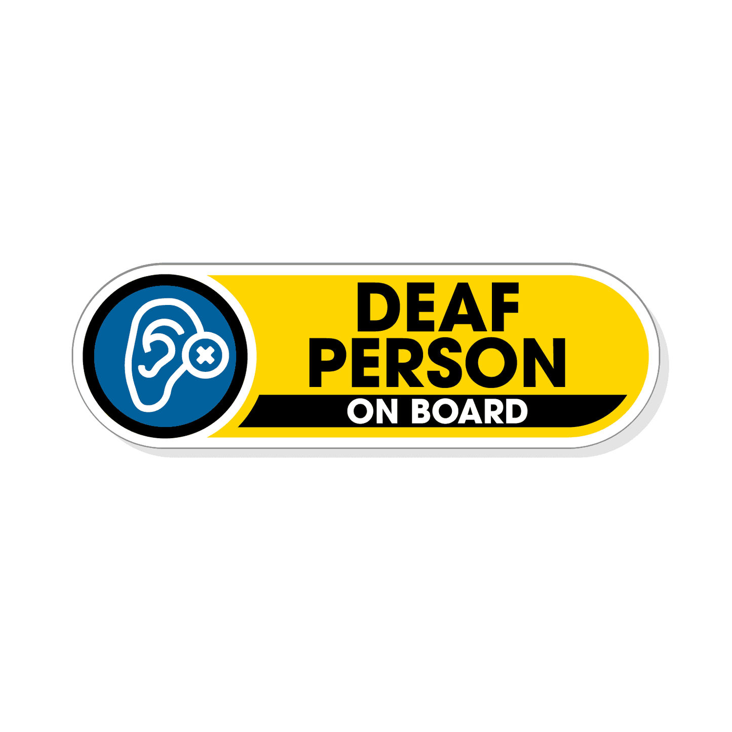 Deaf Person on Board Small Stickers for Car