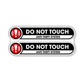 Do Not Touch, Anti Theft System Small Stickers