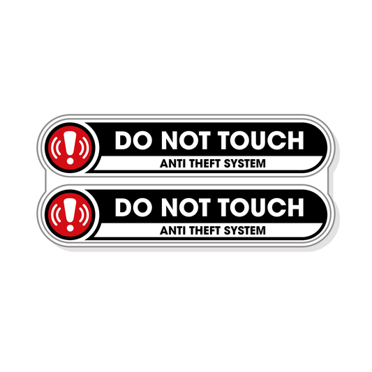 Do Not Touch, Anti Theft System Small Stickers