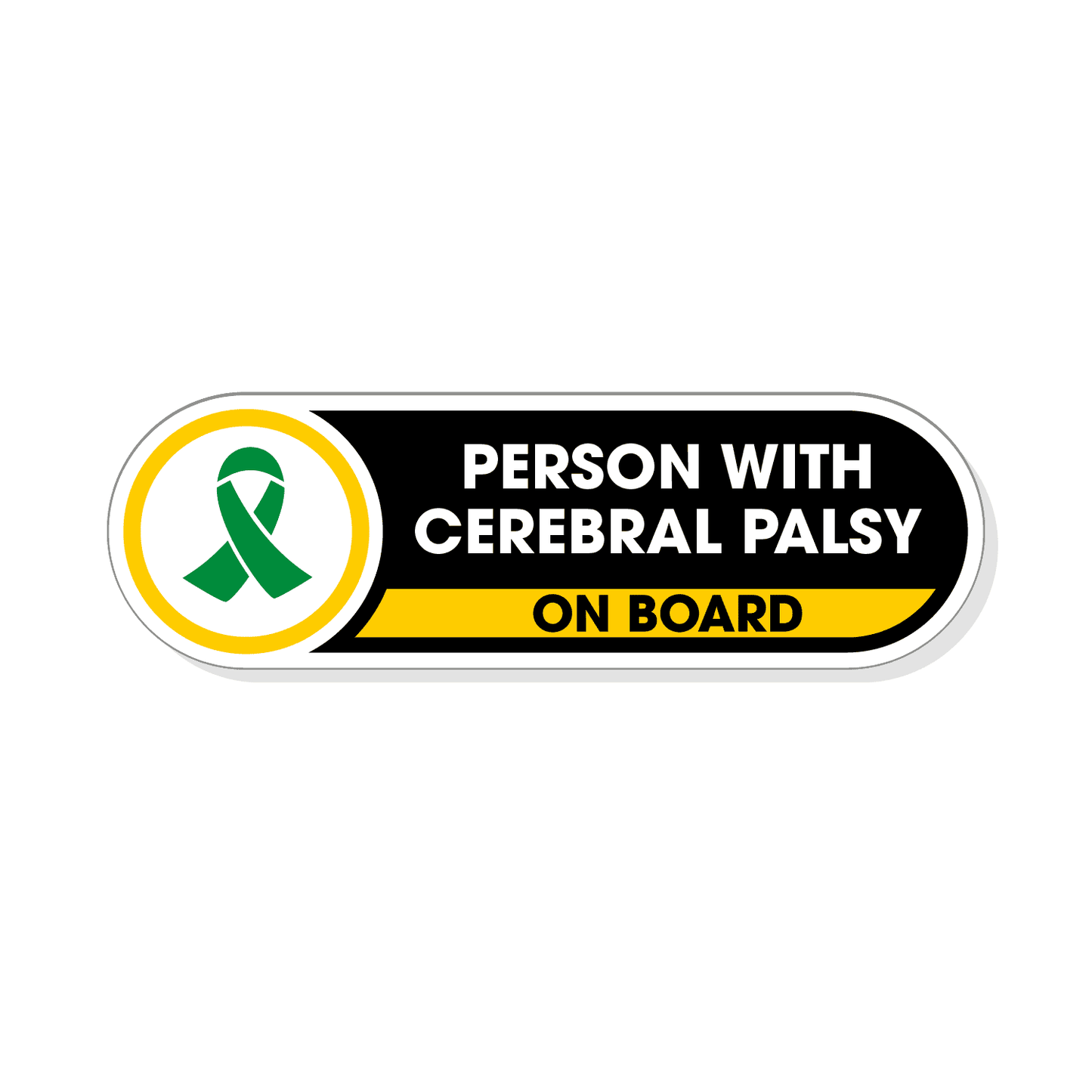 Person with Cerebral Palsy on Board Stickers