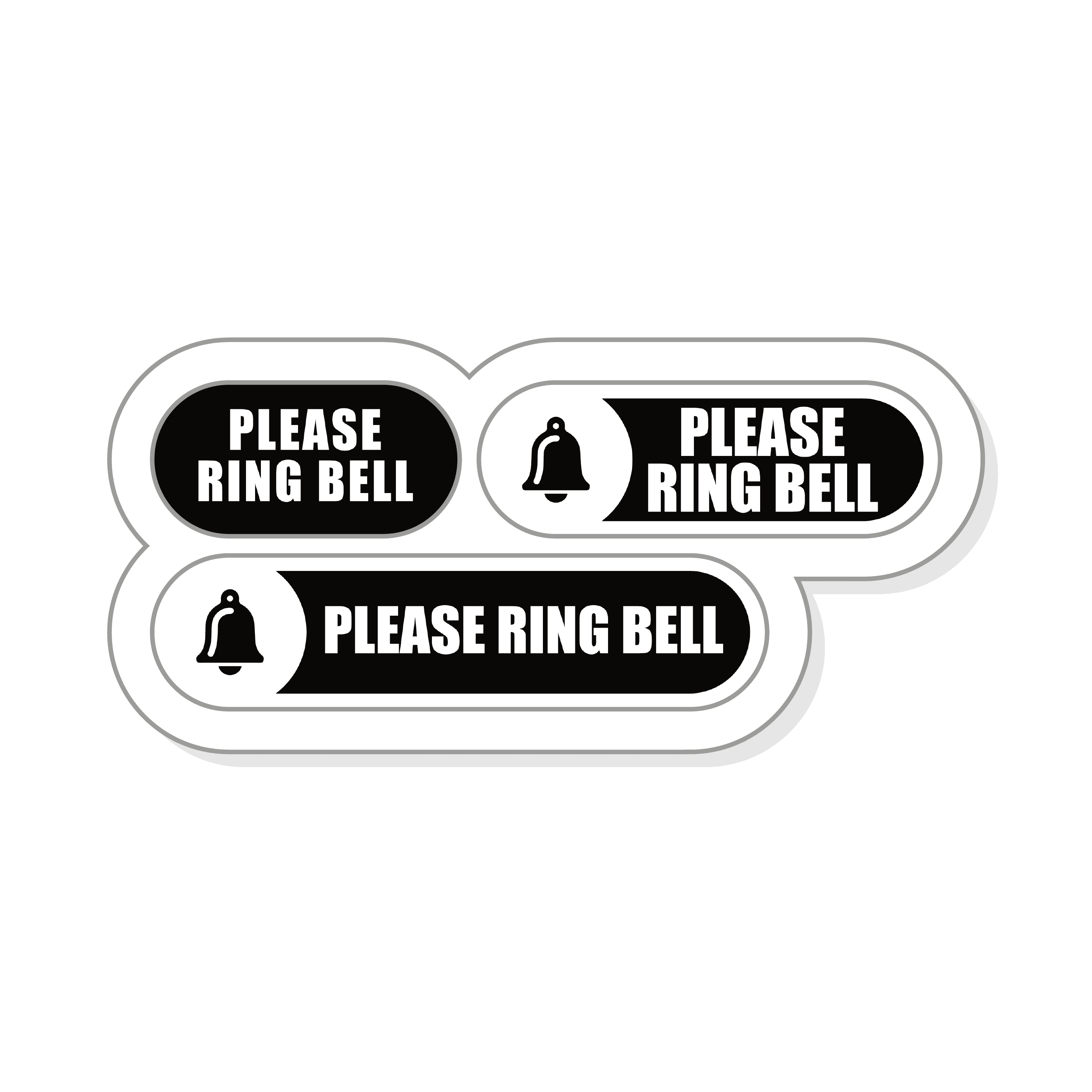 Please Ring Bell For Attention Arrow Right Red – PWDirect