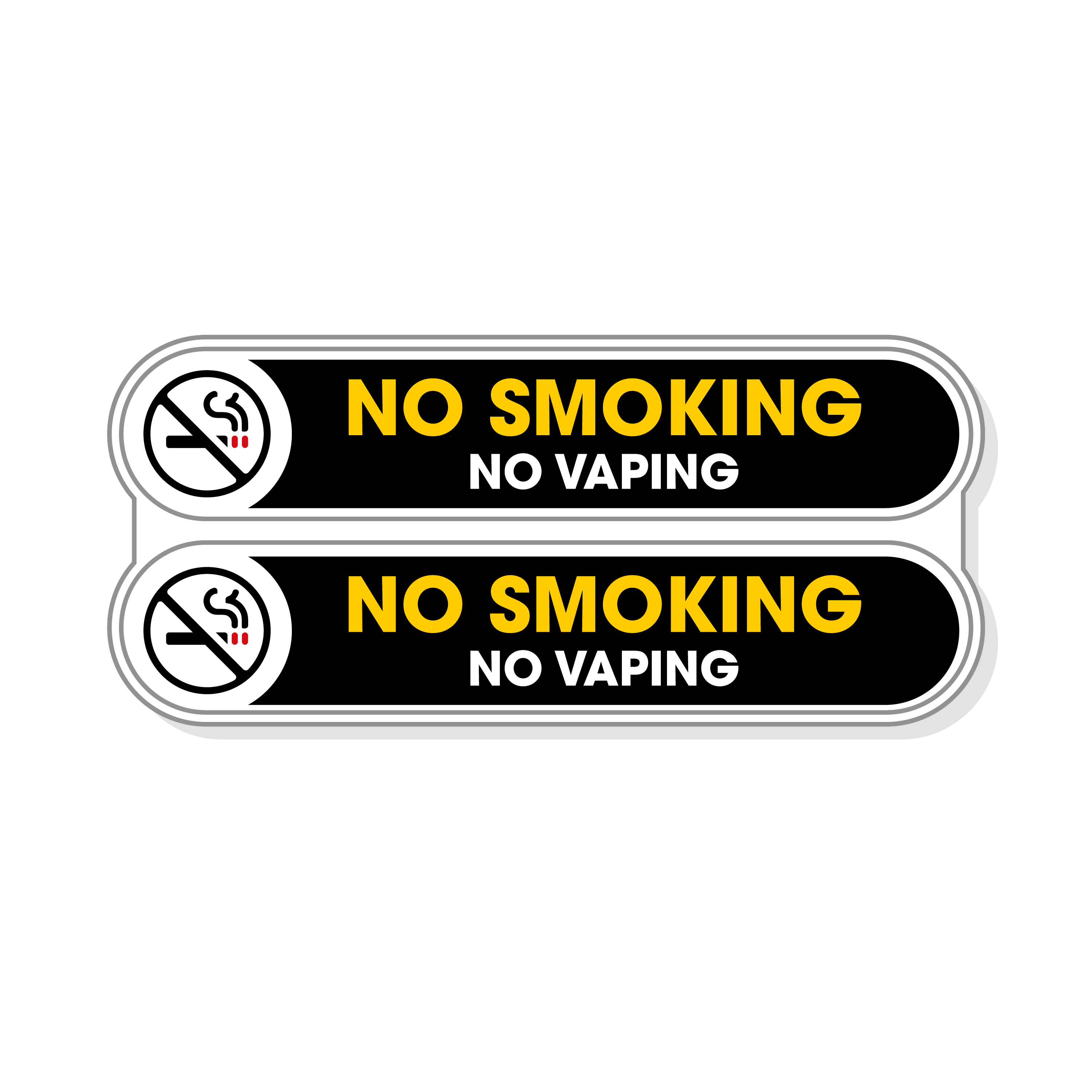 No Smoking No Vaping Stickers for Vehicles – Engraven LLC