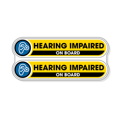 Hearing Impaired on Board Small Stickers for Car