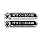 Pets On Board Small Sticker