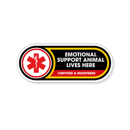 Emotional Support Animal Lives Here - ESA Sticker