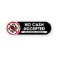 No Cash Accepted Sticker