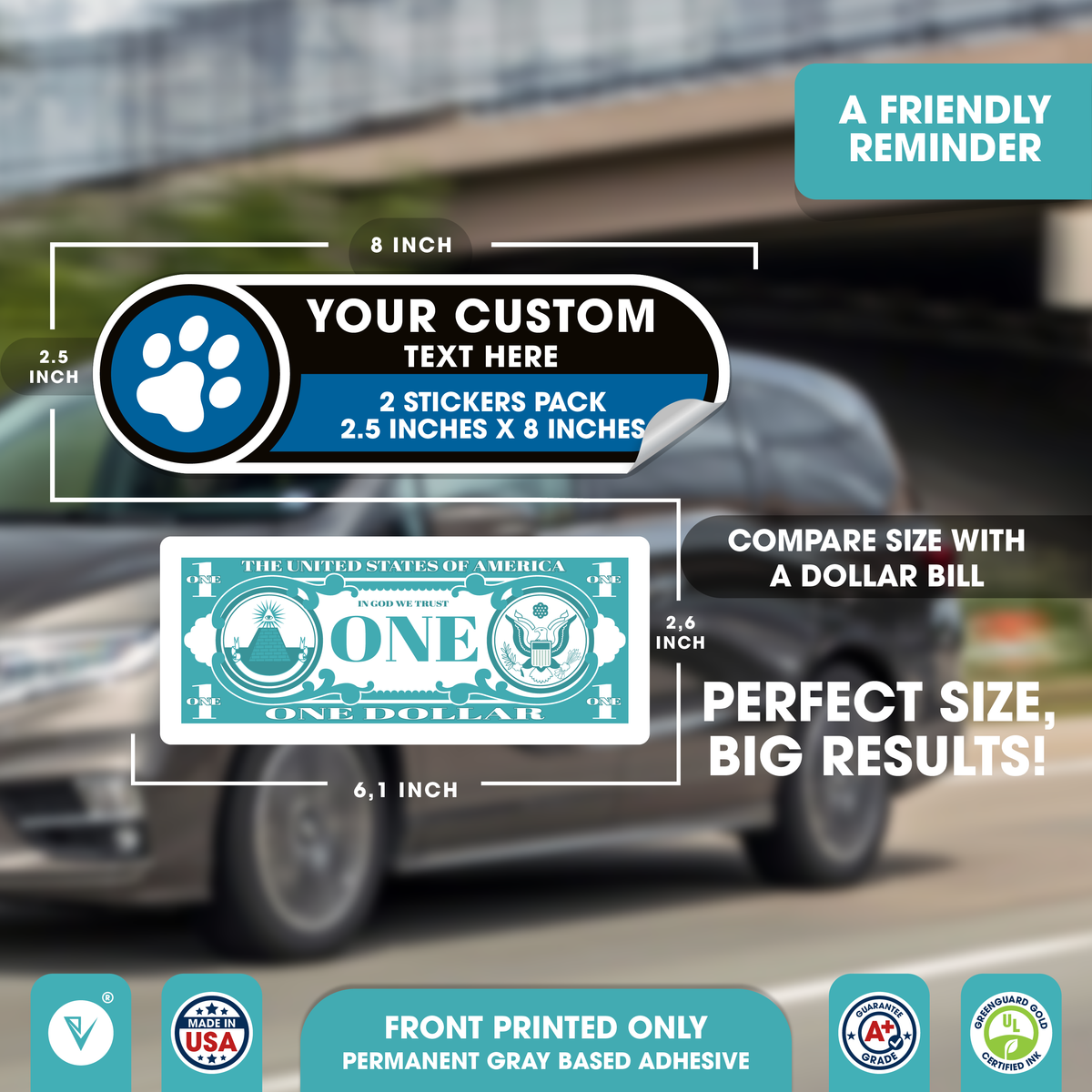 Custom Pets Stickers for Car