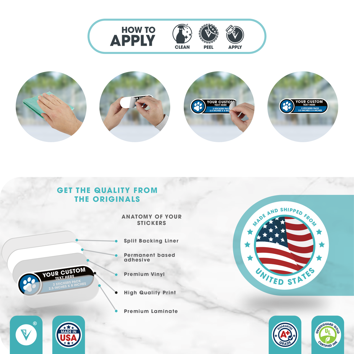 Custom Pets Stickers for Car