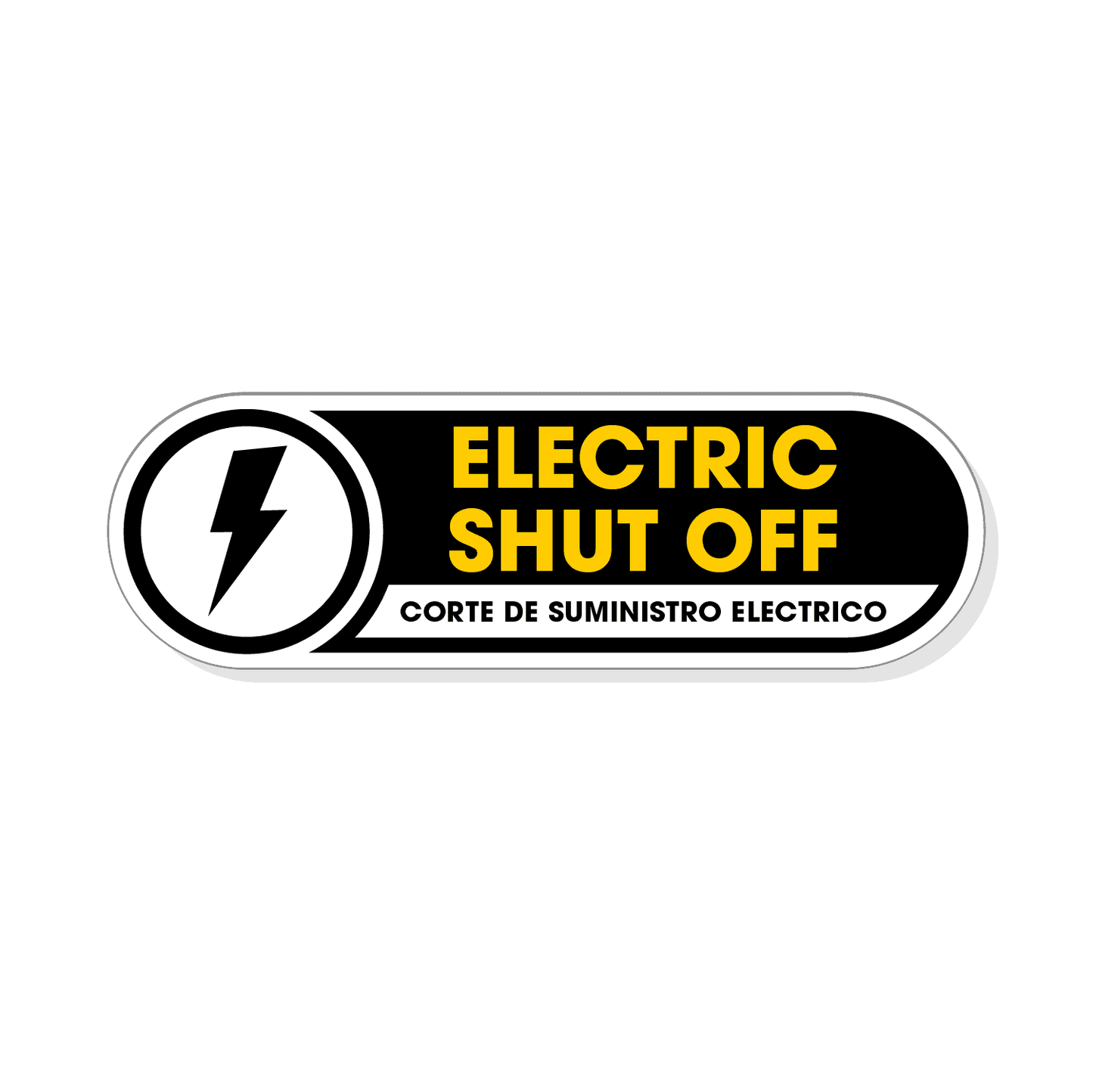Electric Shut Off Small Stickers