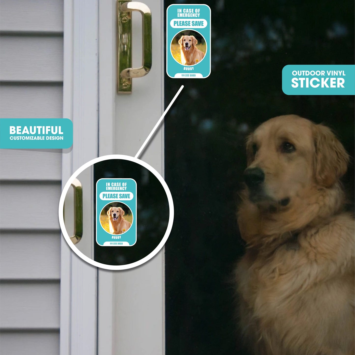Save Our Pets Sticker - Custom Photo