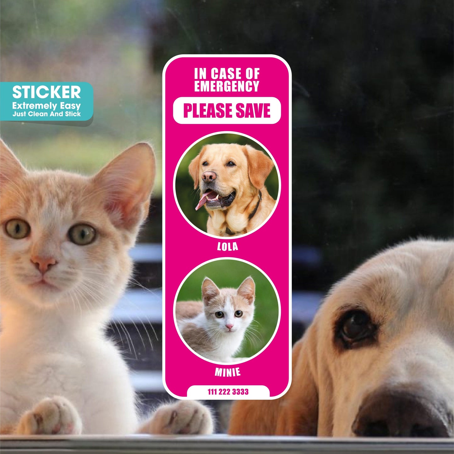 Save Our Pets Sticker - Custom Photo