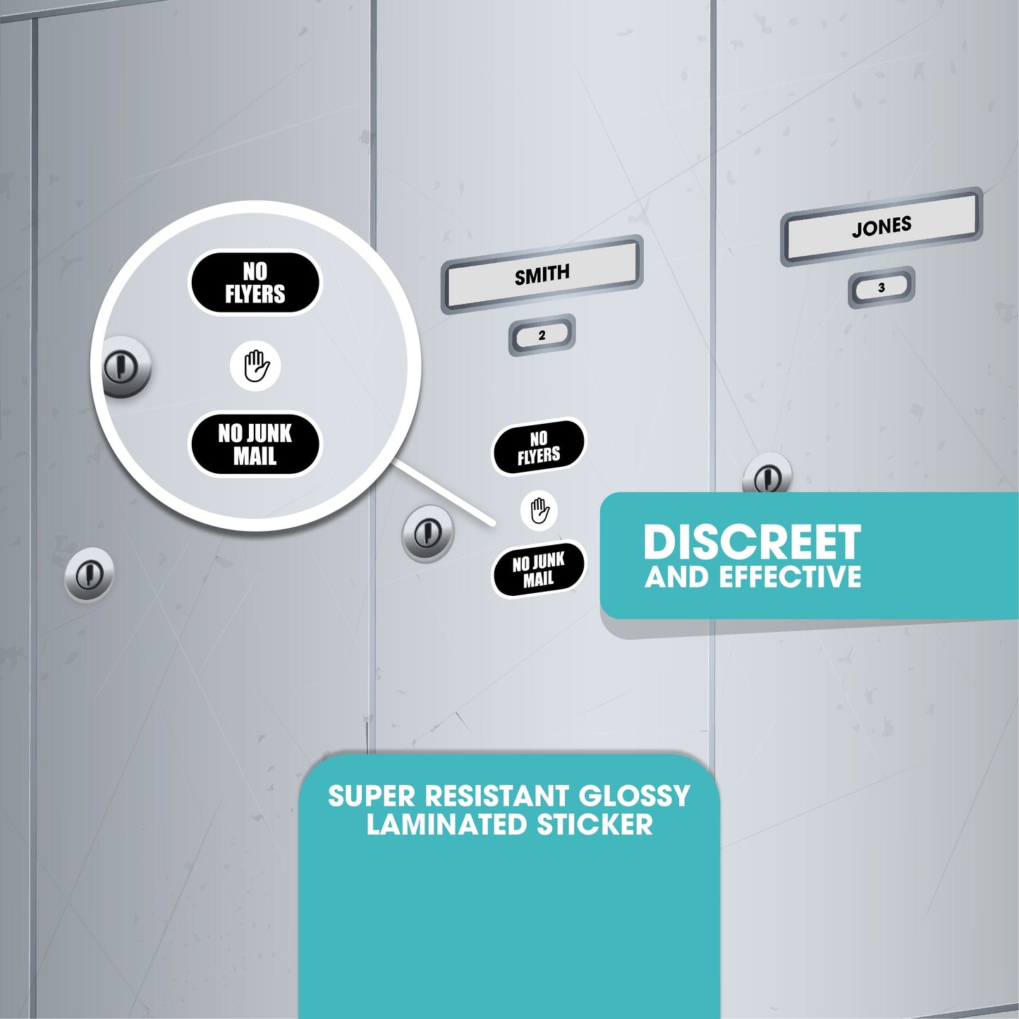 No Flyers or Junk Mail Sticker Sign